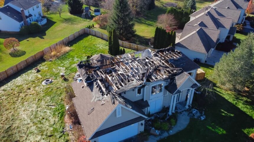 fire damage in property